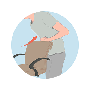 Person experiencing lower back pain