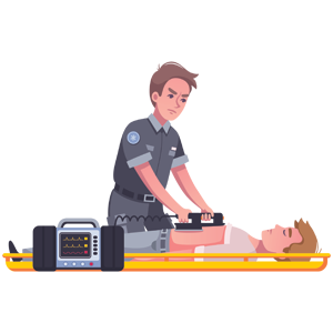 administrating-defibrillator